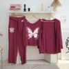 Printed 3 Piece night Suits For Women