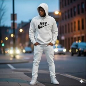 Men's fleece printed hoodie